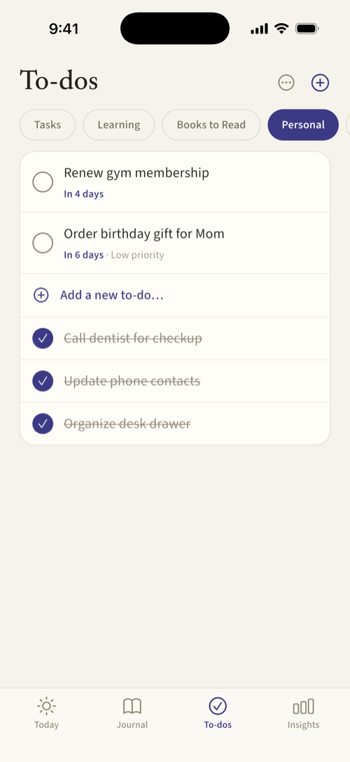 To-do lists with priorities and due dates